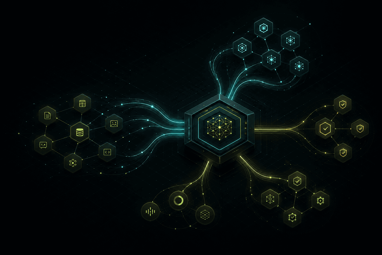 Agent orchestration system connecting enterprise data, AI agents and governed actions